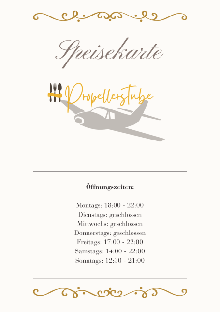 Speisekarte Getränkekarte